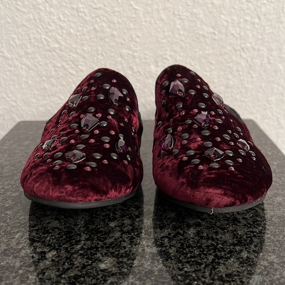 Donald Pliner Crushed Velvet, Rhinestone Mules - Picture 7 of 7